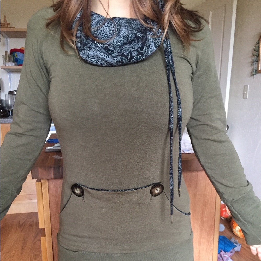 XS Nomads organic hemp wear & cotton tunic olive